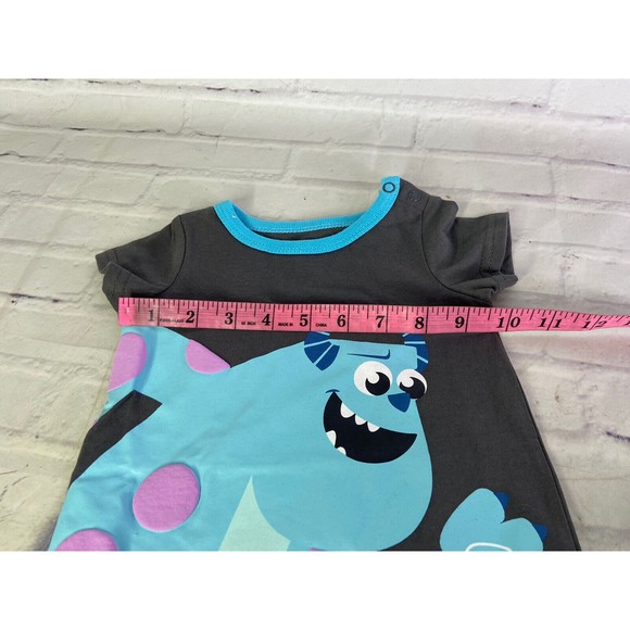 Disney Baby Monsters Inc Sully One Piece Snap Romper Footless Bodysuit 6-9 Month - Picture 5 of 6